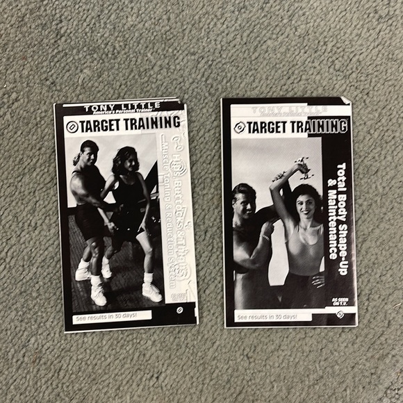 Vintage 90’s TONY LITTLE Target Training VHS Exercise Tapes - Set of 3 - Picture 4 of 11